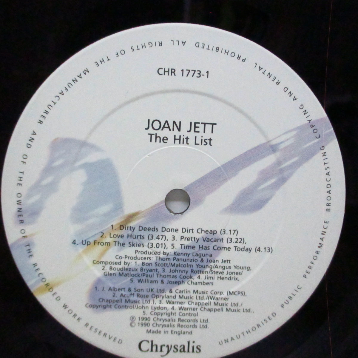 JOAN JETT (ジョーン・ジェット) - The Hit List (UK オリジナル LP/プロモ・ステッカー付きジャケ)