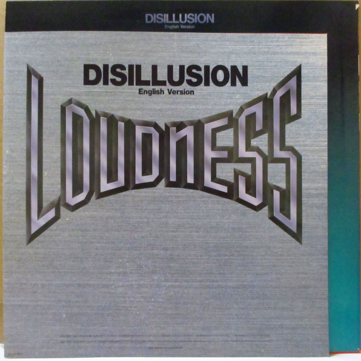 LOUDNESS (ラウドネス) - Disillusion - English Version (Japan オリジナル LP+インサート) '84年4thアルバム英語バージョン