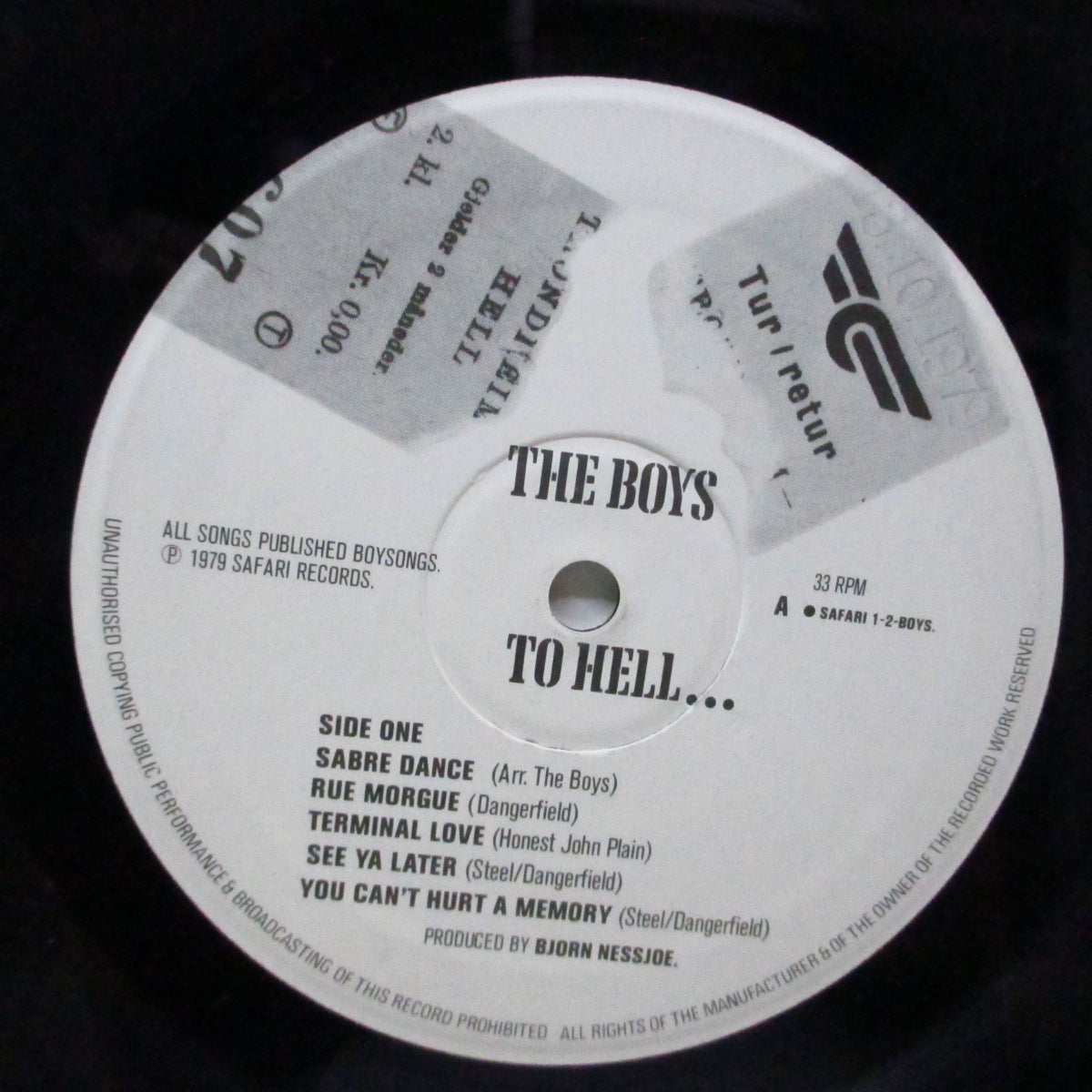 BOYS, THE (ザ・ボーイズ) - To Hell With The Boys (UK オリジナル LP+インナー、インサート)ブックレット無し!