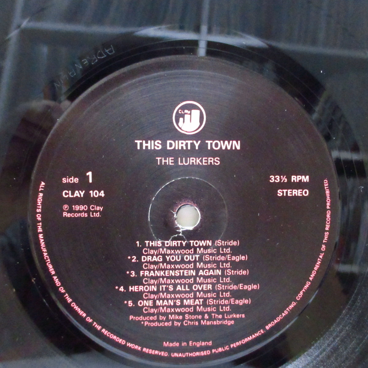 LURKERS, THE (ザ ・ラーカーズ) - This Dirty Town (UK オリジナル「ブラックヴァイナル」LP) '82〜'84年アルバム未収録シングル集 !