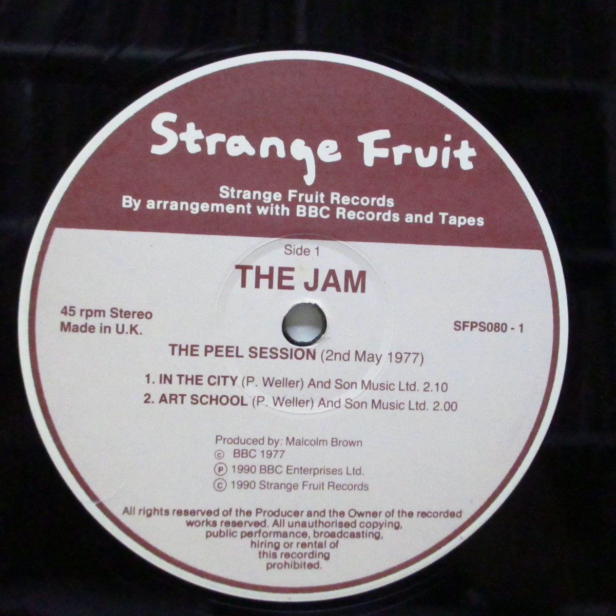 JAM, THE (ザ・ジャム) - The Peel Sessions (UK オリジナル 12") '77年録音の4曲入り!