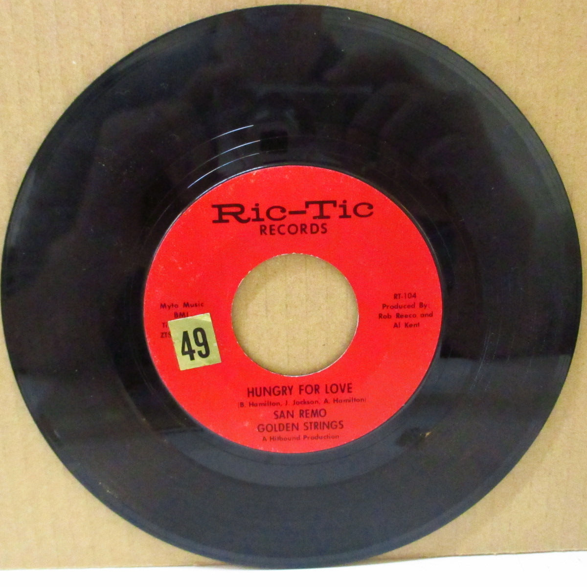 SAN REMO GOLDEN STRINGS / BOB WILSON & SAN REMO QUARTET (サン・レモ・ゴールデン・ストリングス) - Hungry For Love / All Turned On (US '65 オリジナル「赤ラベ・スチレン製」7インチ)ノーザン・オーケストラ!