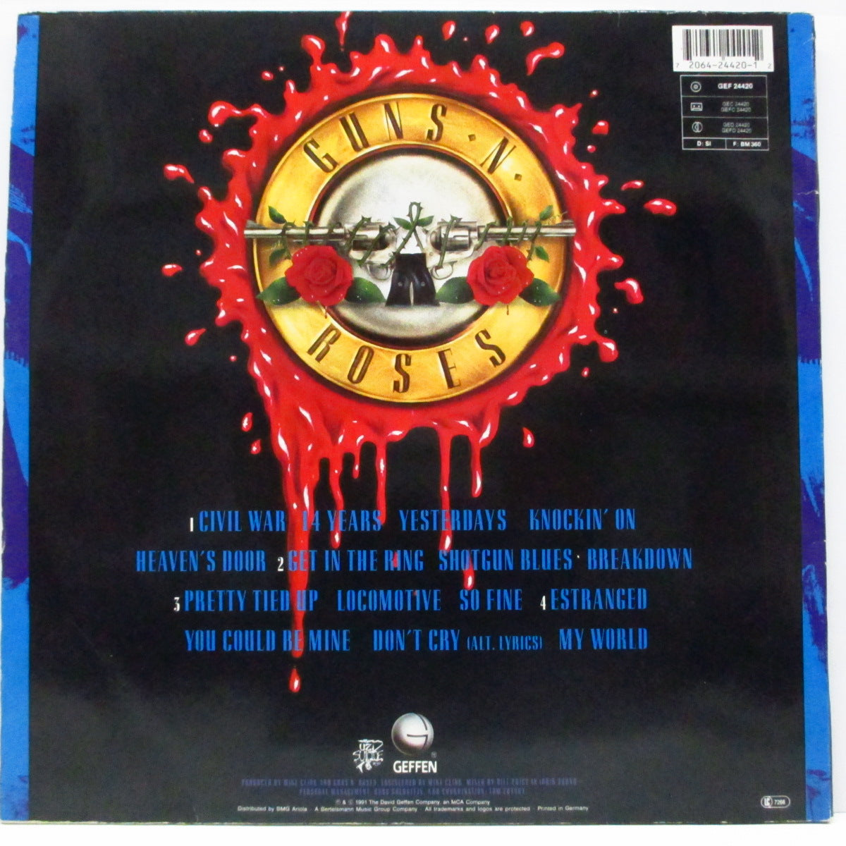 GUNS N' ROSES (ガンズ・アンド・ローゼズ) - Use Your Illusion II (EU オリジナル 2xLP+インナー/ステッカー付ジャケ)