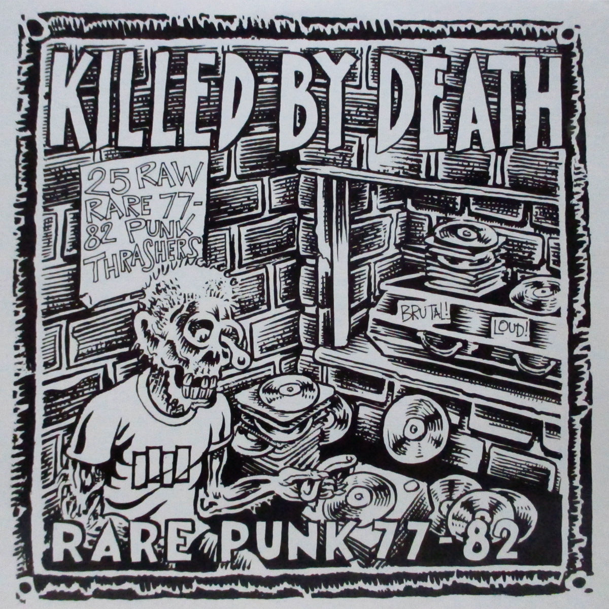 V.A. ('77-'82年各国レアパンク・コンピ) - Killed By Death #1 (US 90's 再発「ホワイトヴァイナル」LP) インサート無!