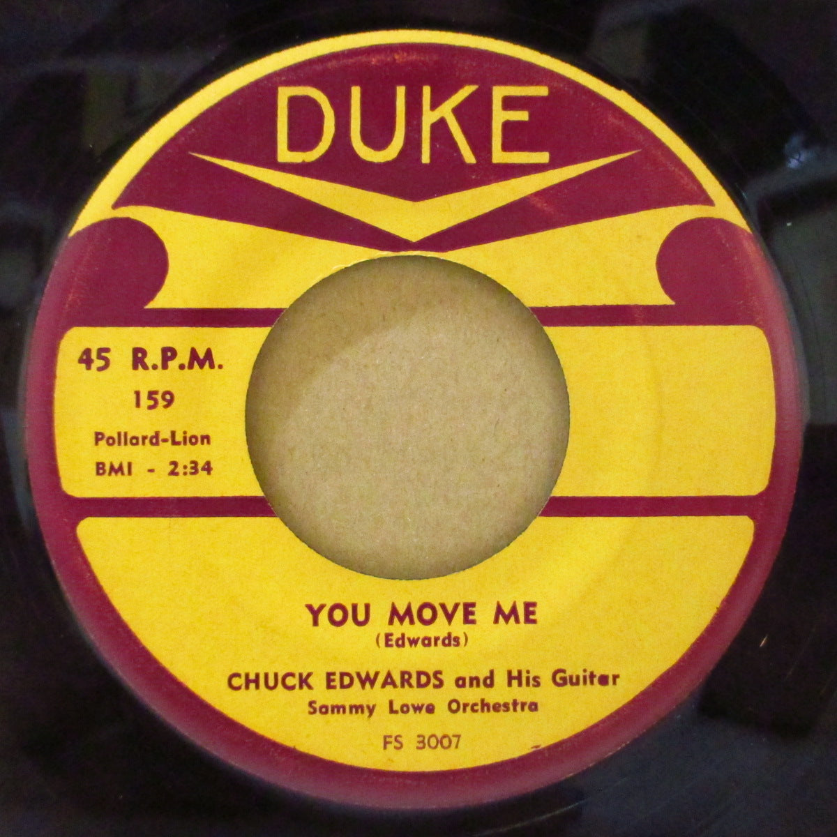 CHUCK EDWARDS (チャック・エドワーズ) - You Move Me / If You Love Me (US '56 オリジナル 7インチ)ストロール R&B!