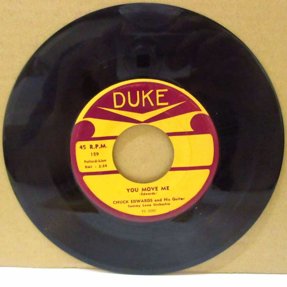 CHUCK EDWARDS (チャック・エドワーズ) - You Move Me / If You Love Me (US '56 オリジナル 7インチ)ストロール R&B!