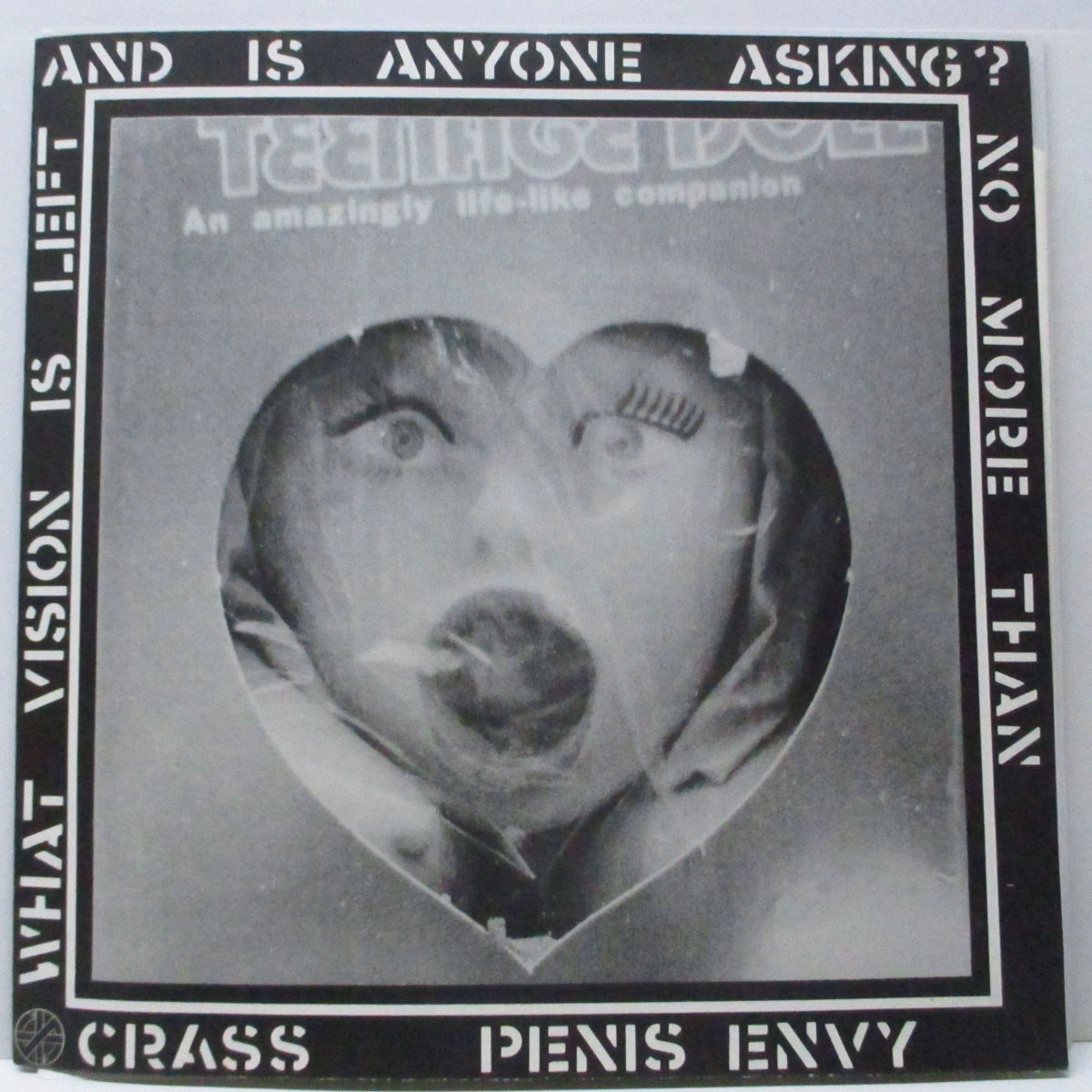 CRASS (クラス) - Penis Envy (UK 90's 再発「白黒反転ラベ」LP/「No more than」ポスタージャケ)
