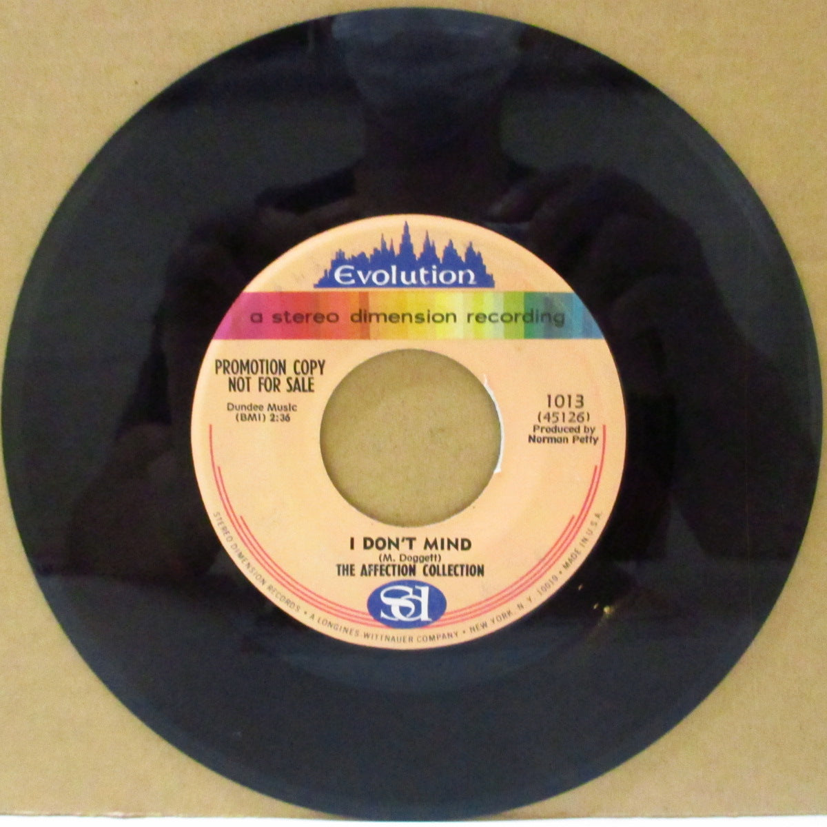 AFFECTION COLLECTION, THE (ザ・アフェクション・コレクション) - I Don't Mind (US '69 プロモ・クレジット・ラベ 7インチ)アソシエーションのフォロワー的、脱力系美メロ・ソフトロック名曲!