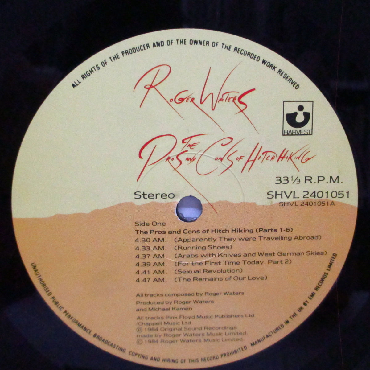 ROGER WATERS (ロジャー・ウォーターズ) - The Pros And Cons Of Hitch Hiking (UK オリジナル LP/光沢見開きジャケ) '84年ファースト・ソロアルバム!