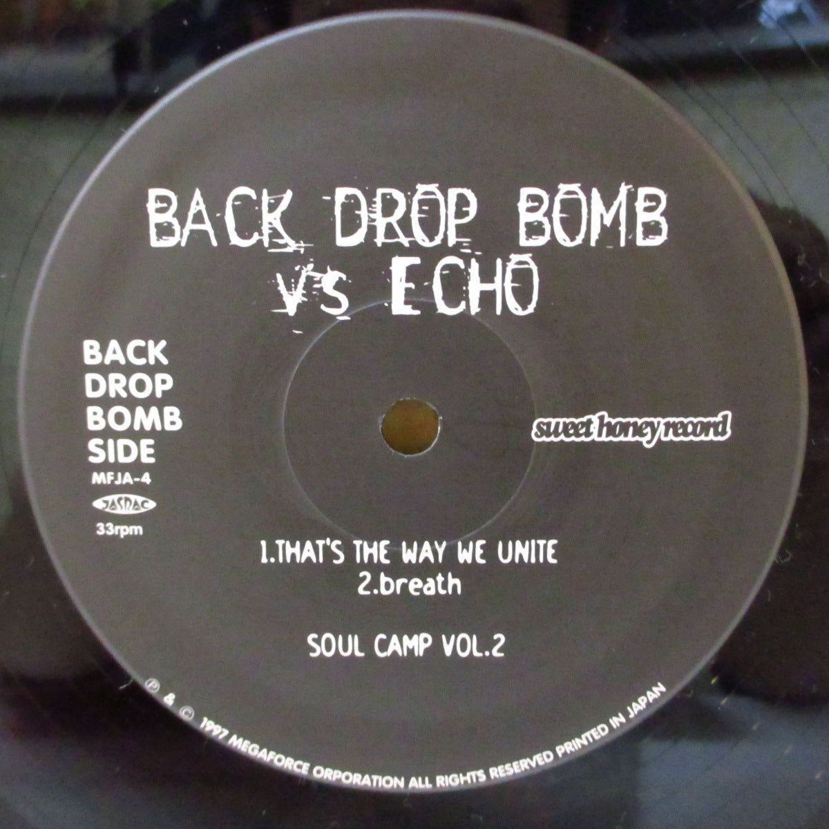 BACK DROP BOMB vs ECHO (バック・ドロップ・ボム / エコー) - Soul Camp Vol.2 (Japan '97 オリジナル5曲入りスプリット33回転 12インチ)