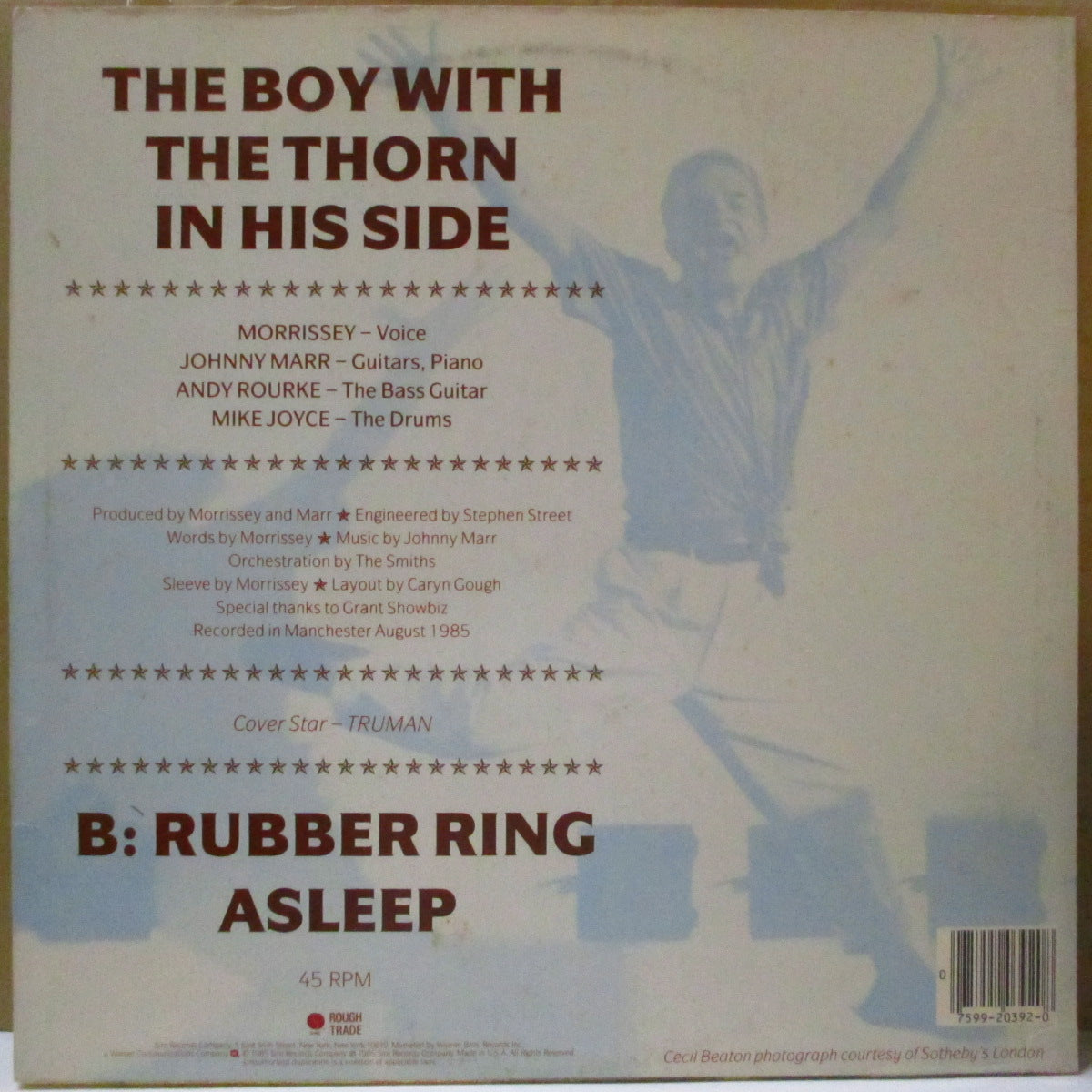 SMITHS, THE (ザ・スミス) - The Boy With The Thorn In His Side +2 (US '85 オリジナル3曲入り「白ラベ」 12インチ+インナー)