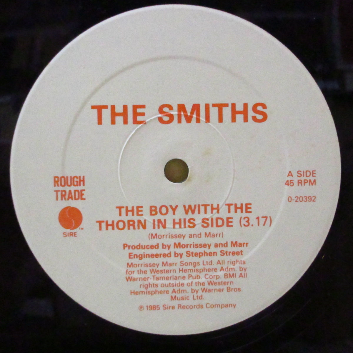 SMITHS, THE (ザ・スミス) - The Boy With The Thorn In His Side +2 (US '85 オリジナル3曲入り「白ラベ」 12インチ+インナー)