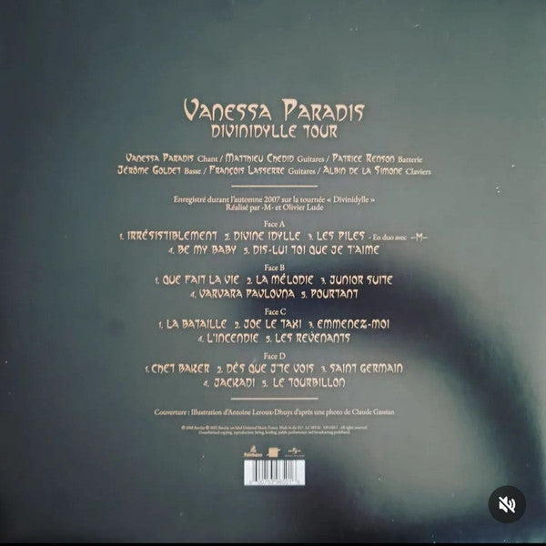 VANESSA PARADIS (ヴァネッサ・パラディ) - Divinidylle Tour (France 正規限定再発「カラーヴァイナル」 2xLP/NEW) '08年ライブアルバム
