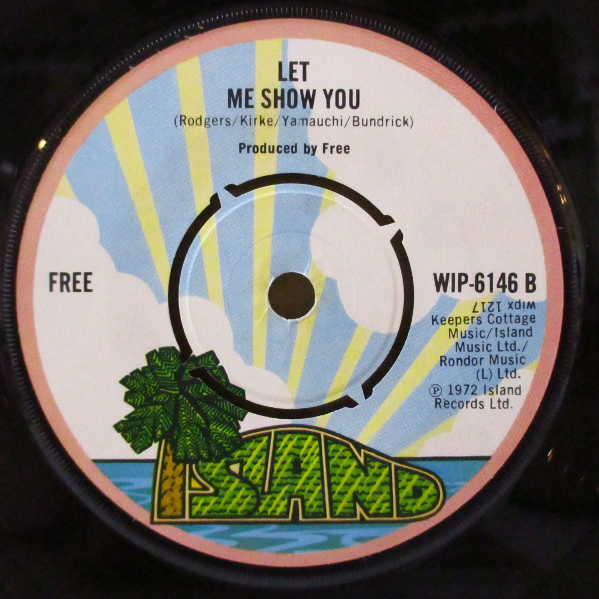 FREE (フリー) - Wishing Well (UK '72 オリジナル「カラー紙ラベ・ラウンドセンター」7インチ+ピンク・ダイカットスリーブ)