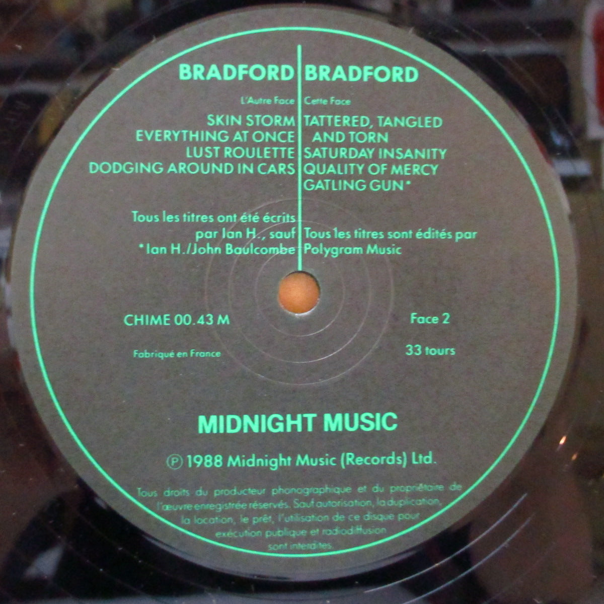 BRADFORD (ブラッドフォード) - S.T. <Compilation> (France オリジナル LP) '88年コンピレーション