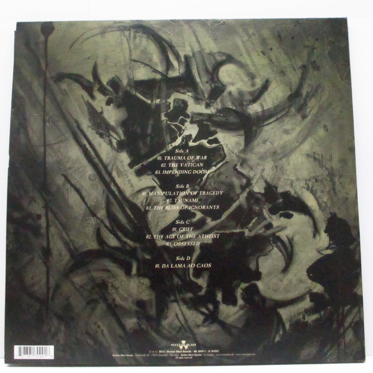 SEPULTURA (セパルトゥラ) - The Mediator Between Head And Hands Must Be The Heart (German 限定180g 「黒盤」2xLP+ポスター/見開ジャケ)