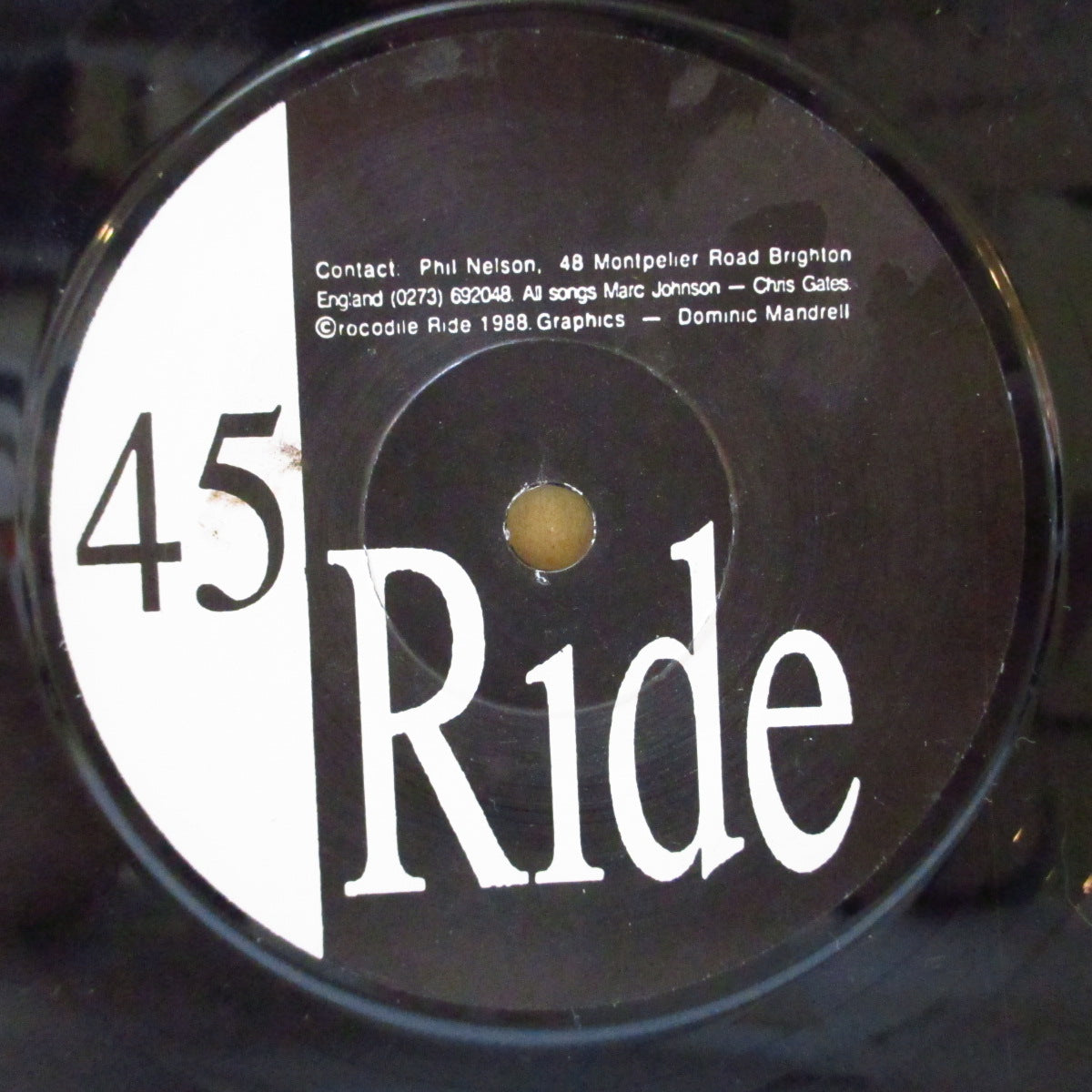 CROCODILE RIDE (クロコダイル・ライド) - Ride / Kiss & Tell (UK 限定 7インチ+ソフト紙インサート, スタンプ付きソフト紙インナー)