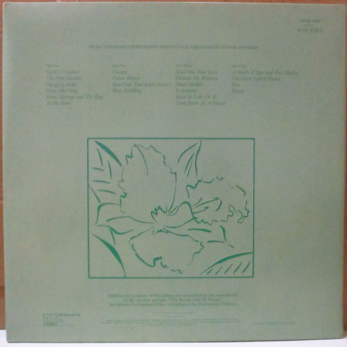 STEVIE WONDER (スティーヴィー・ワンダー) - Journey Through The Secret Life Of Plants (UK '79 オリジナル LPx2枚組/エンボス点字有り3面見開きジャケ)名作サントラ