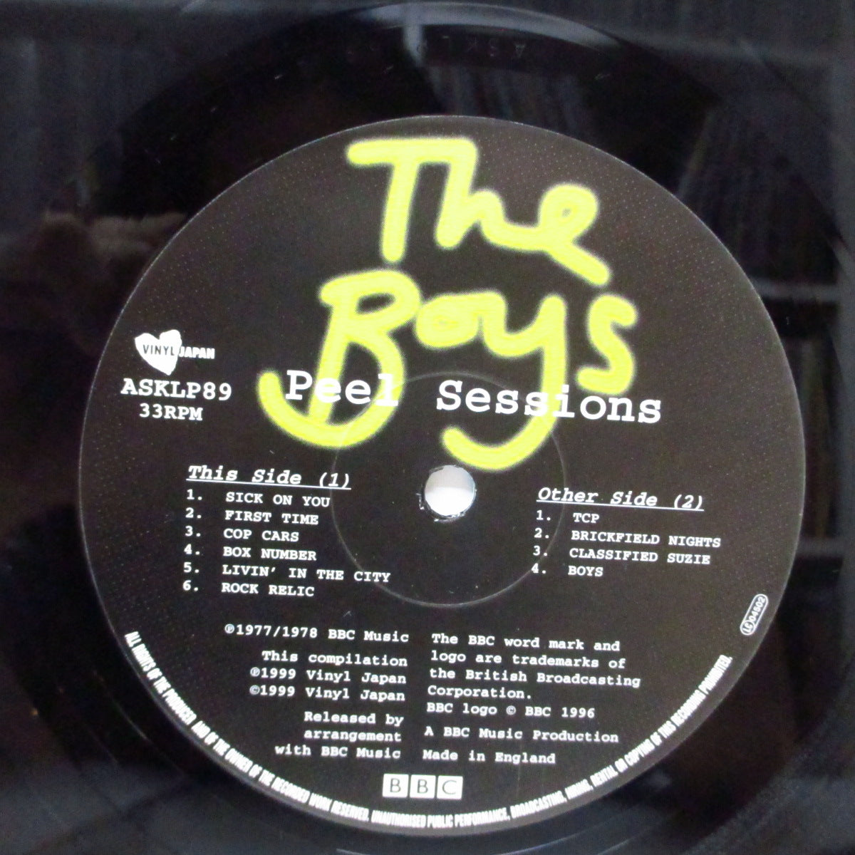 BOYS, THE (ザ・ボーイズ) - The Peel Sessions (UK 2,000枚限定 LP/ステッカー付きジャケ)