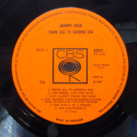 JOHNNY CASH - From Sea To Shinning Sea (UK Orig.Mono LP/CS)