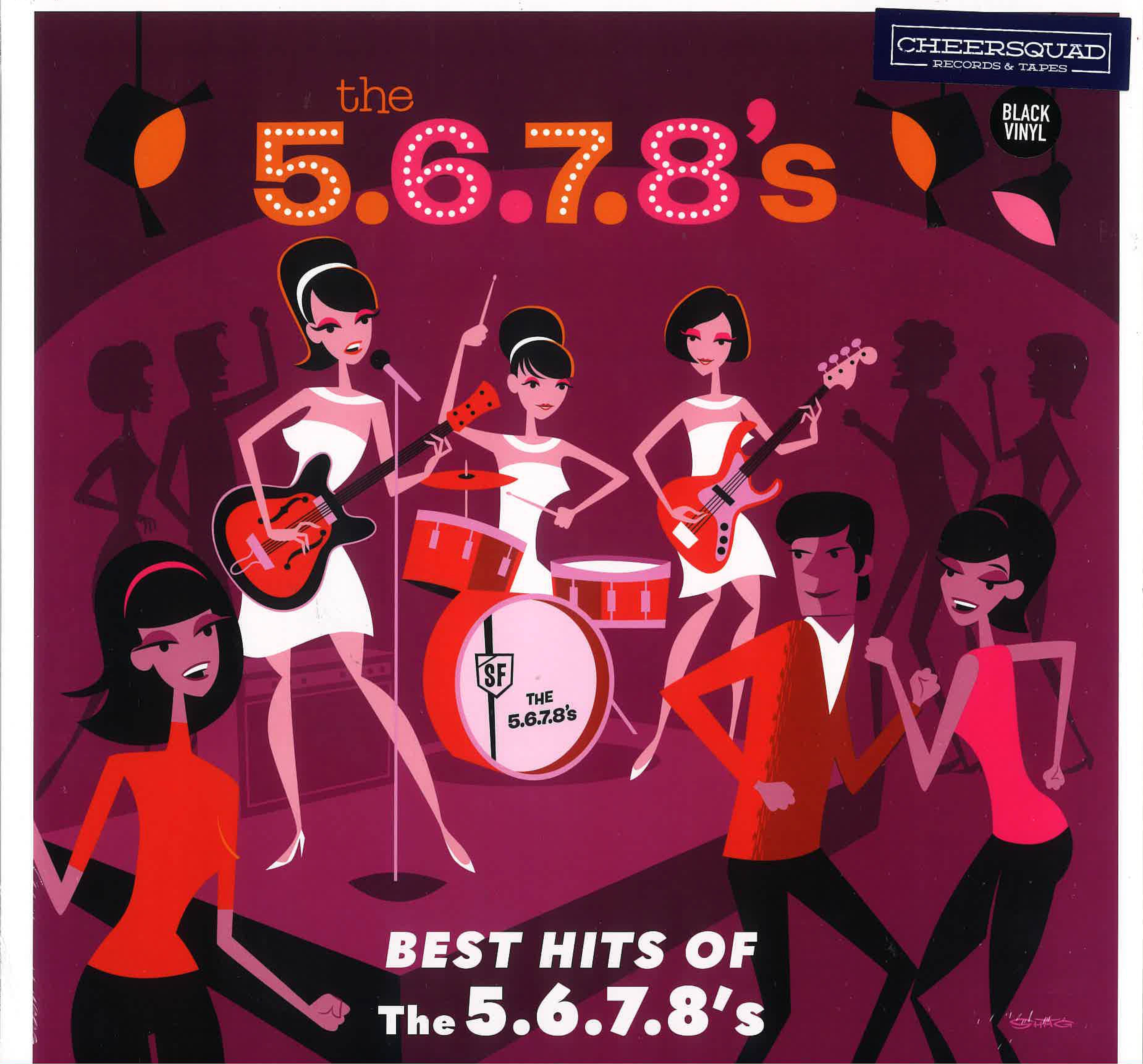 5.6.7.8’S , The (ザ・ファイブ・シックス・セブン・エイツ) - Best Hits Of The 5.6.7.8's (OZ ツアー記念100枚限定「黒盤」LP/New) ベスト全14曲 ! 完売御礼。