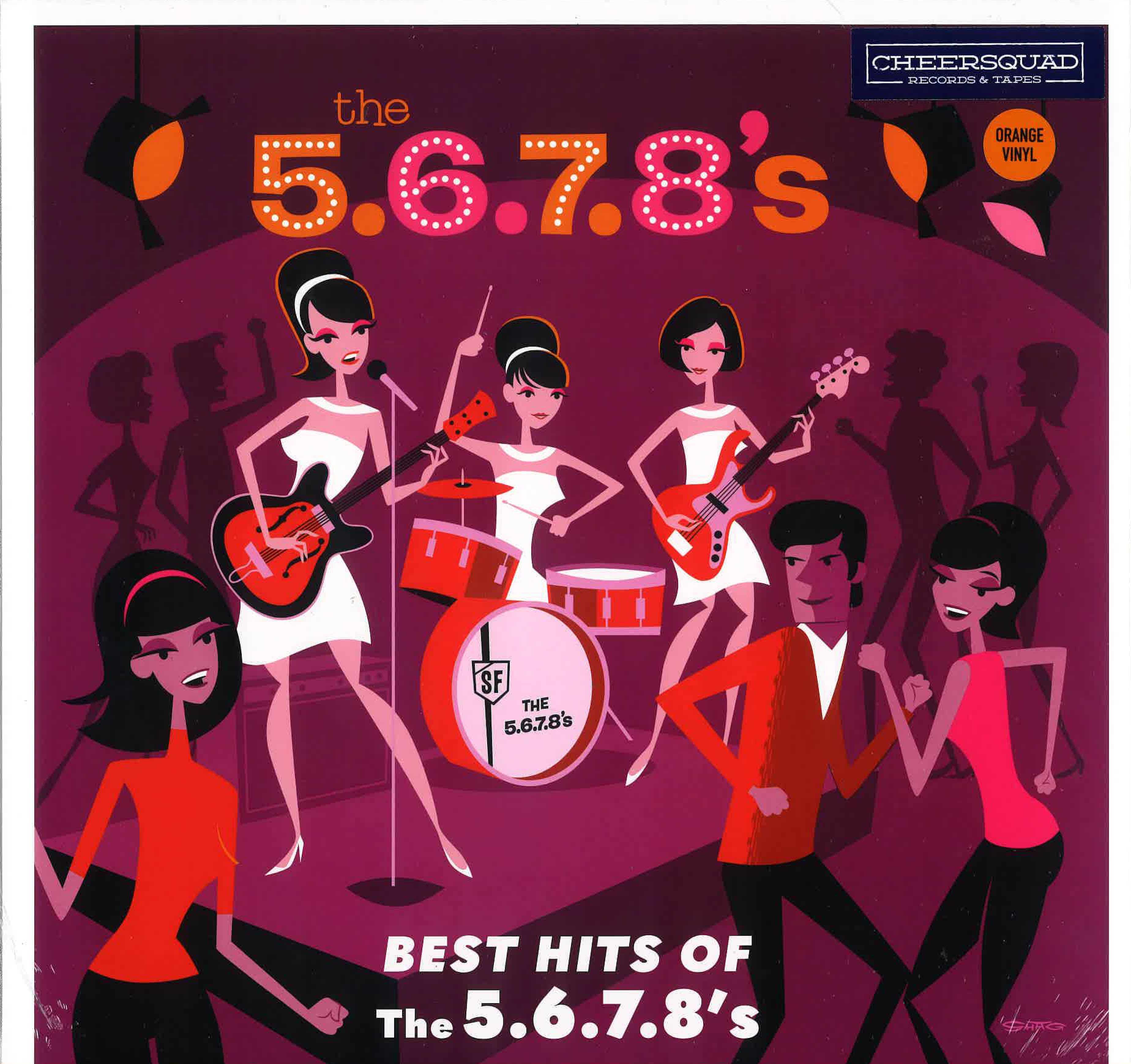5.6.7.8’S , The (ザ・ファイブ・シックス・セブン・エイツ) - Best Hits Of The 5.6.7.8's (OZ ツアー記念100枚限定「オレンジVINYL」LP/New) ベスト全14曲 !