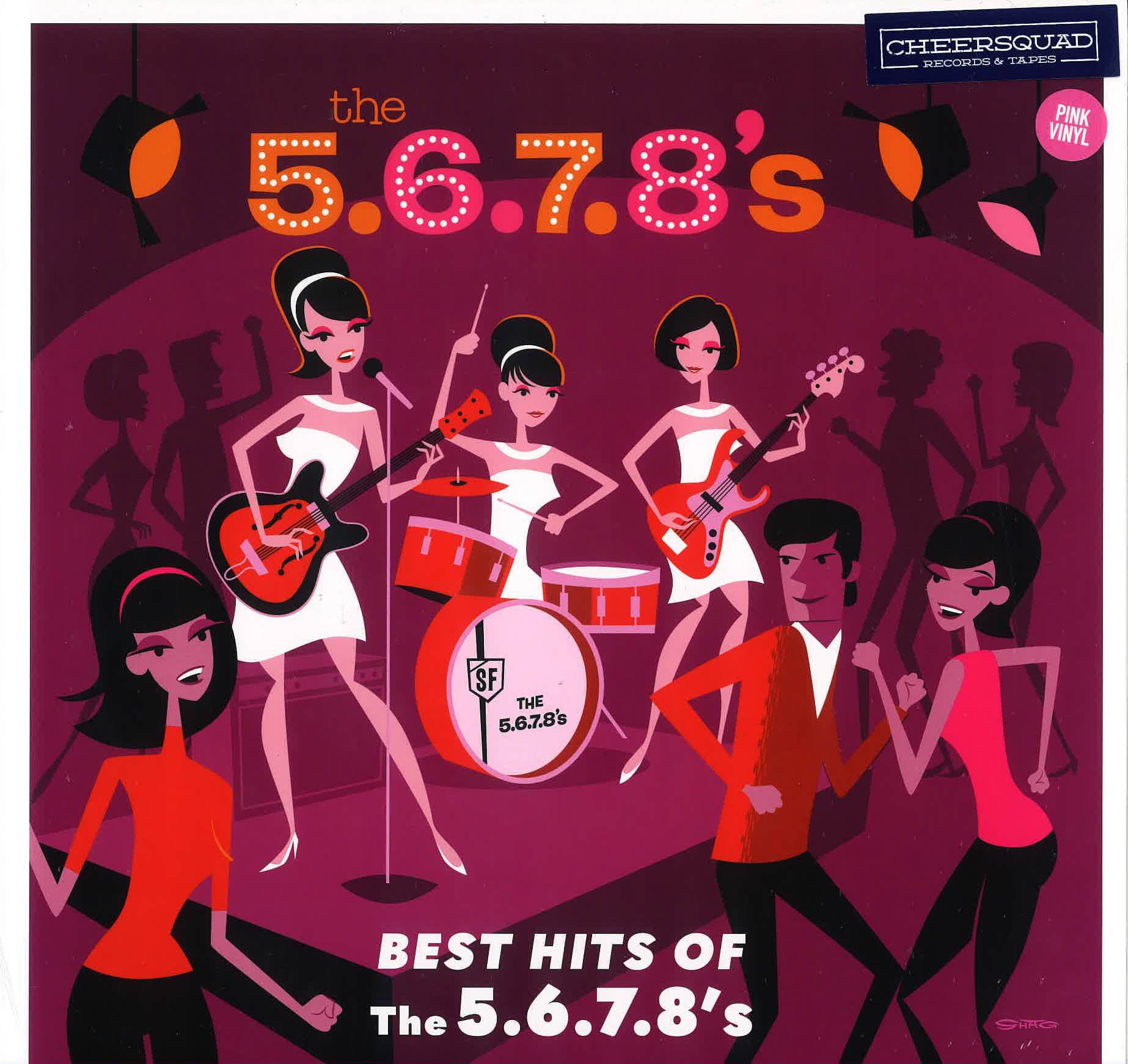 5.6.7.8’S , The (ザ・ファイブ・シックス・セブン・エイツ) - Best Hits Of The 5.6.7.8's (OZ ツアー記念100枚限定「ピンク VINYL」LP/New) ベスト全14曲 ! 完売御礼