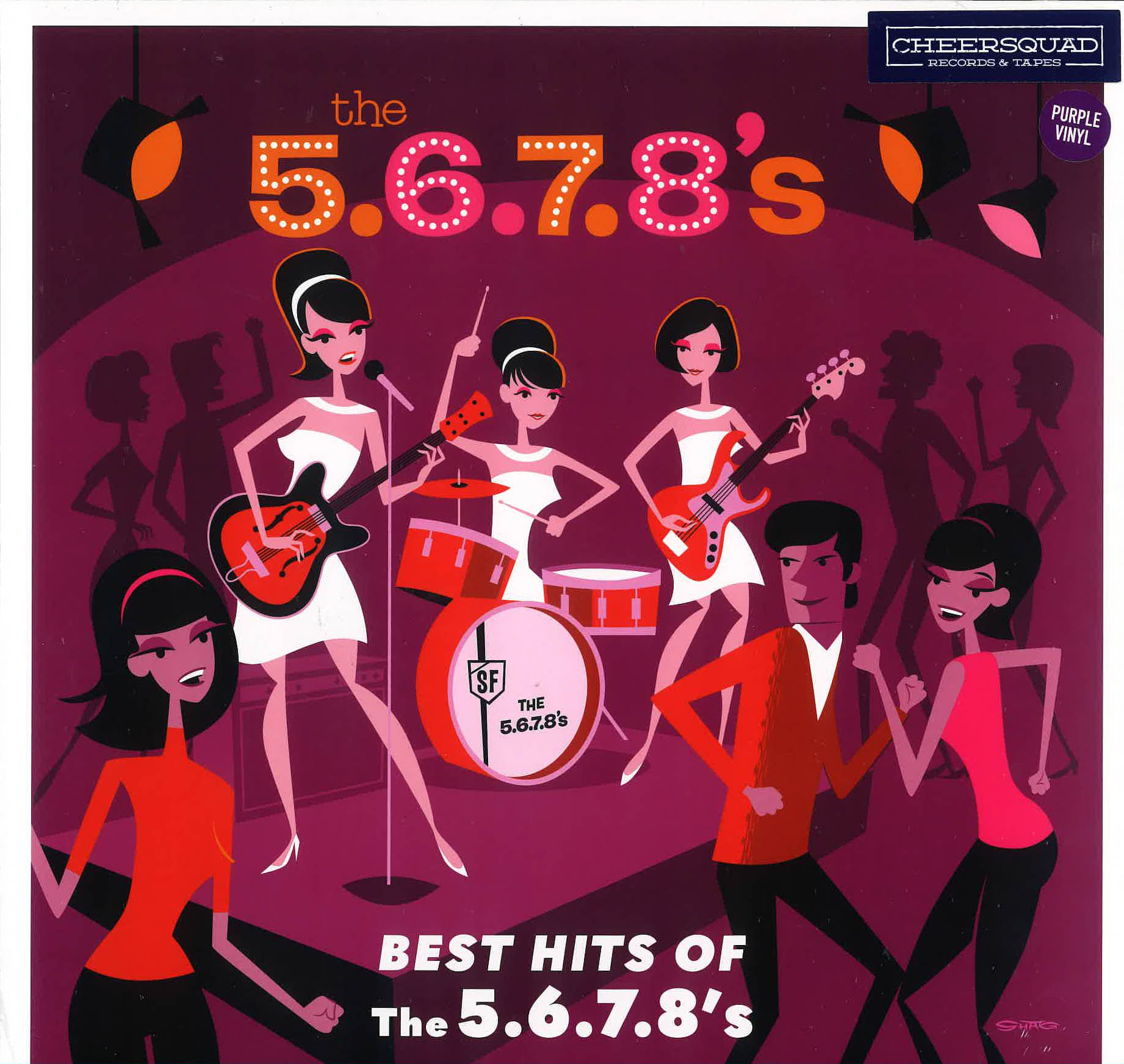 5.6.7.8’S , The (ザ・ファイブ・シックス・セブン・エイツ) - Best Hits Of The 5.6.7.8's (OZ ツアー記念100枚限定「パープル VINYL」LP/New) ベスト全14曲 !