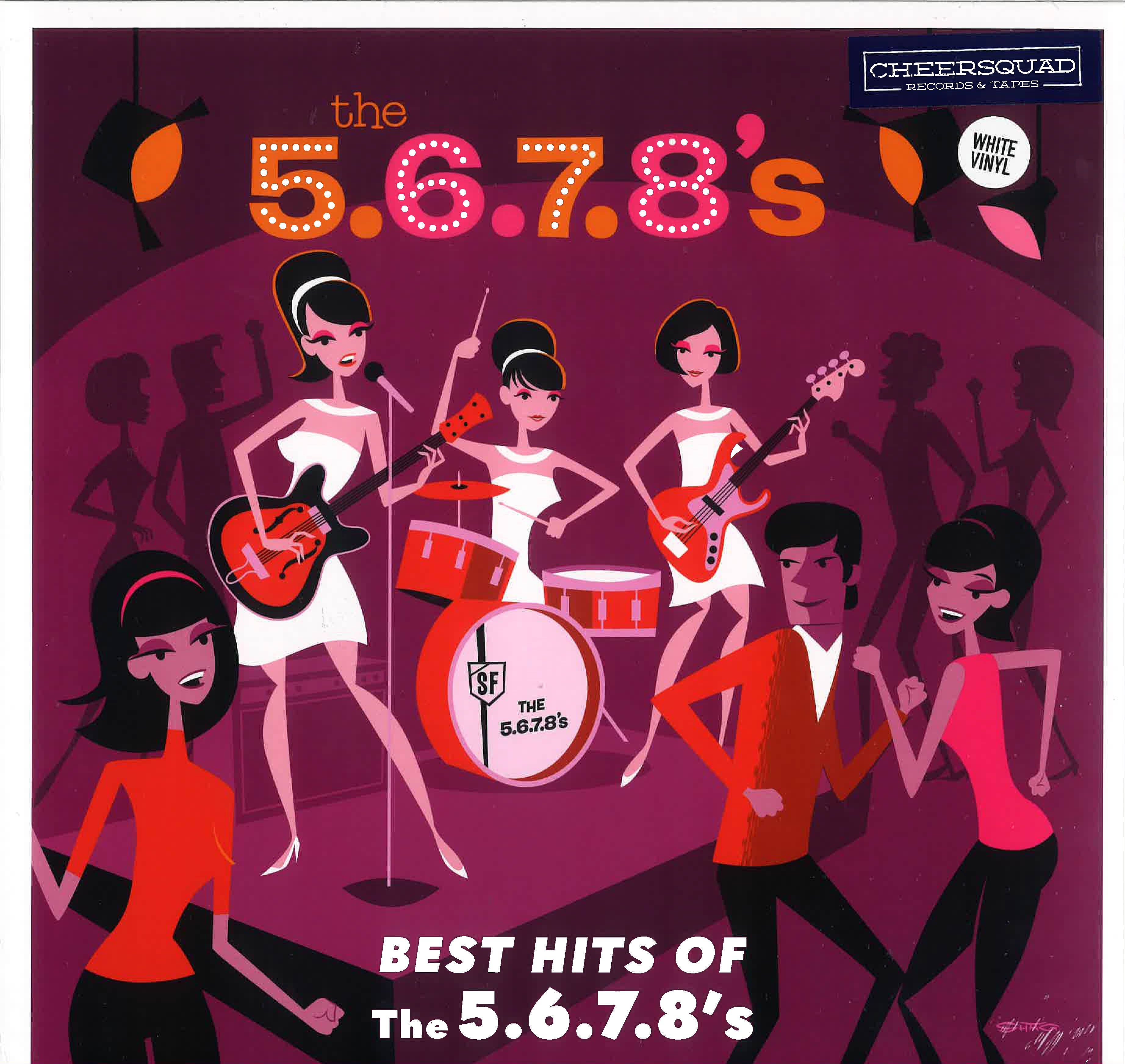 5.6.7.8’S , The (ザ・ファイブ・シックス・セブン・エイツ) - Best Hits Of The 5.6.7.8's (OZ ツアー記念100枚限定「ホワイト VINYL」LP/New) ベスト全14曲 !