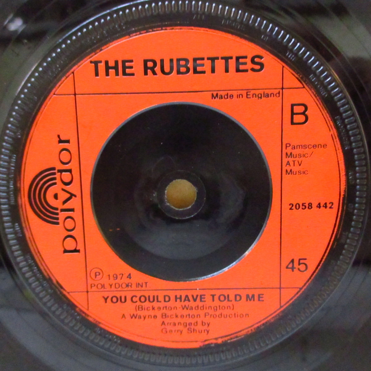 RUBETTES (ルベッツ) - Sugar Baby Love (UK '74 オリジナル「フラットセンター」 7インチ)