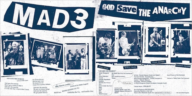 MAD 3 (マッド・スリー) - God Save The Anarchy (Japan 限定プレス 7inch+CD & DVD / New) ユース・カルチャー・シリーズ第一弾!