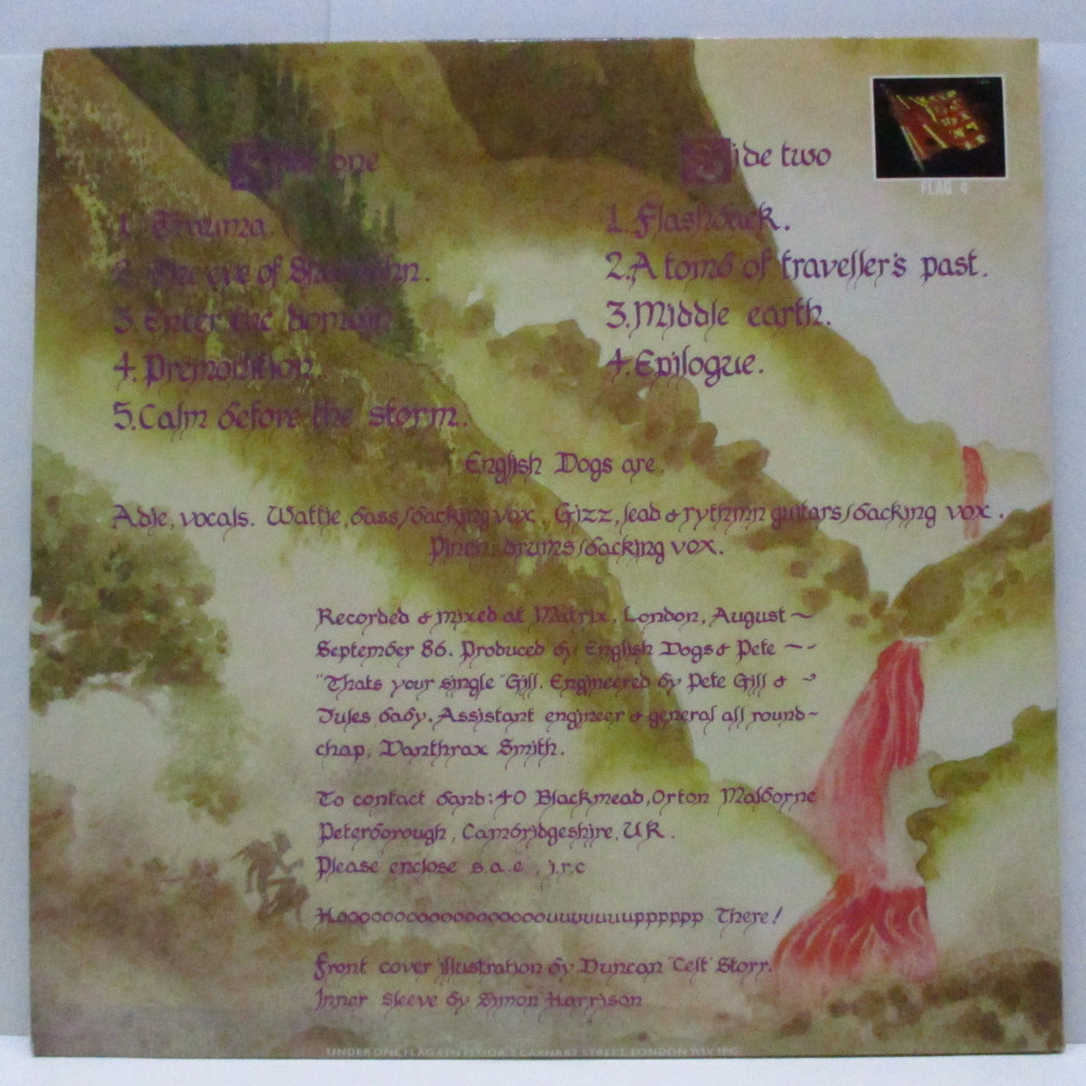 ENGLISH DOGS (イングリッシュ・ドッグス) - Where Legend Began (UK オリジナル LP+インナー/見開きジャケ) '86年サード!