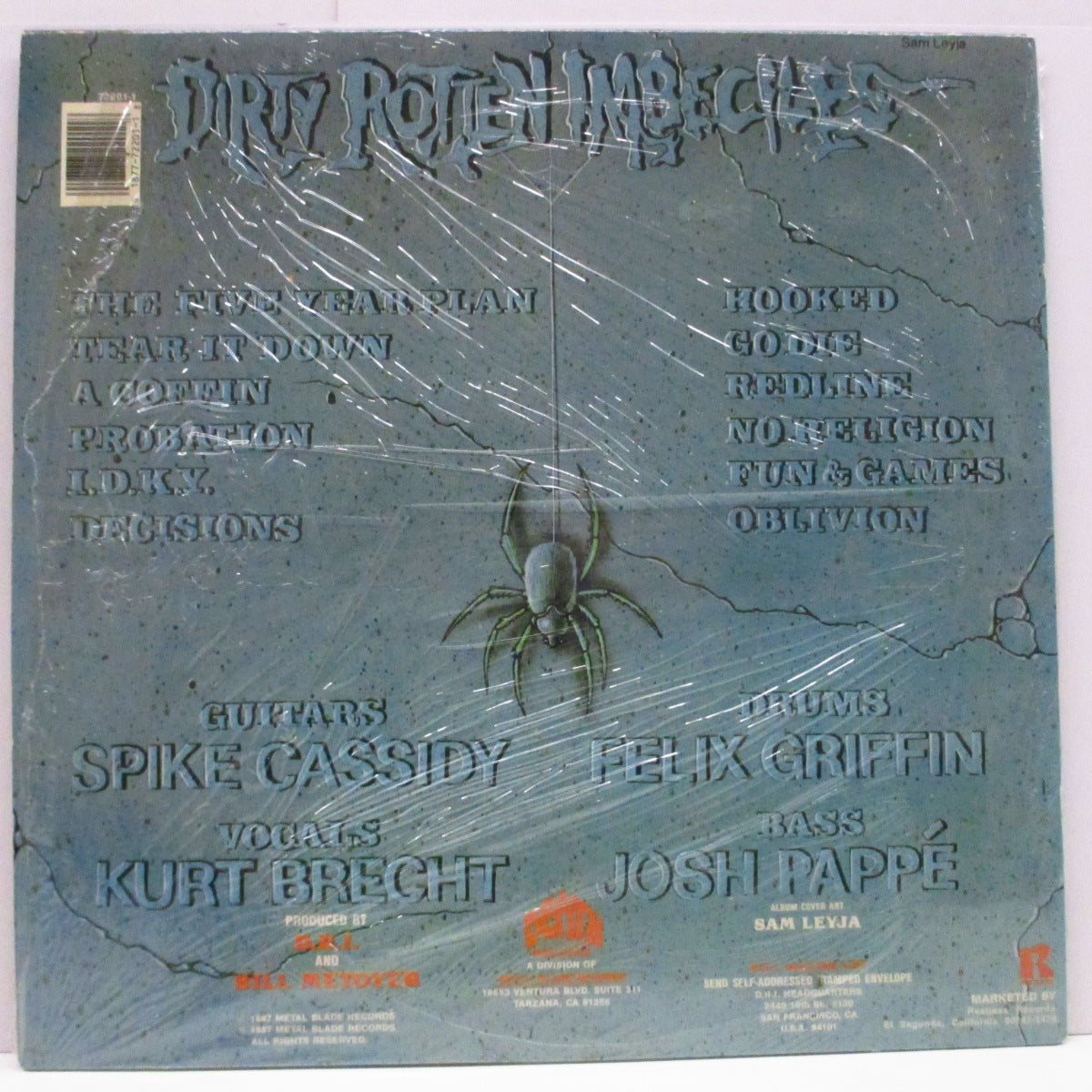 D.R.I. (Dirty Rotten Imbeciles) (ディー・アール・アイ) - Crossover (US '87 オリジナル「Restless -Death 赤ラベ」LP+インサート、ステッカー付きジャケ/DEATH 011)