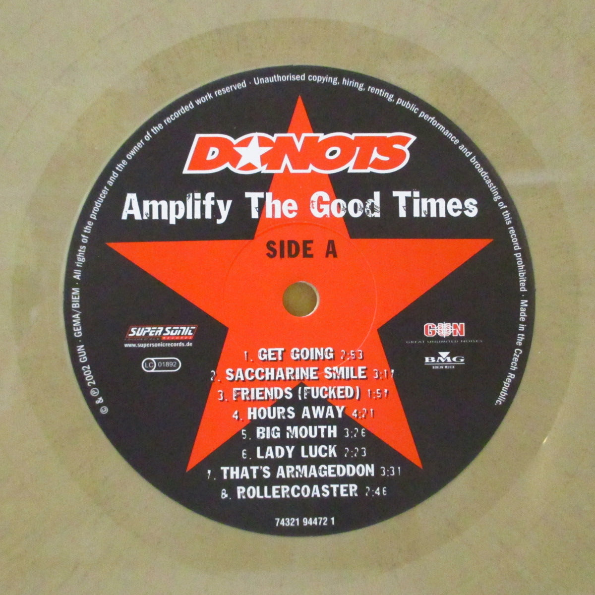 DONOTS (ドゥーノッツ) - Amplify The Good Times (EU 限定「ゴールドヴァイナル」 LP+ソフト紙インナー) '02年5thアルバム