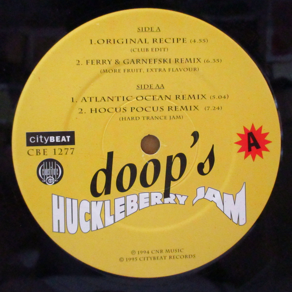 DOOP (ドゥープ) - Huckleberry Jam (UK '95 オリジナル4曲入り 12インチ)