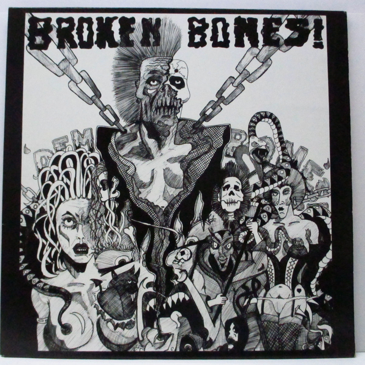 BROKEN BONES (ブロークン・ボーンズ) - Dem Bones (UK 90's 再発 LP/バーコード有見開ジャケ)'84年ファースト!