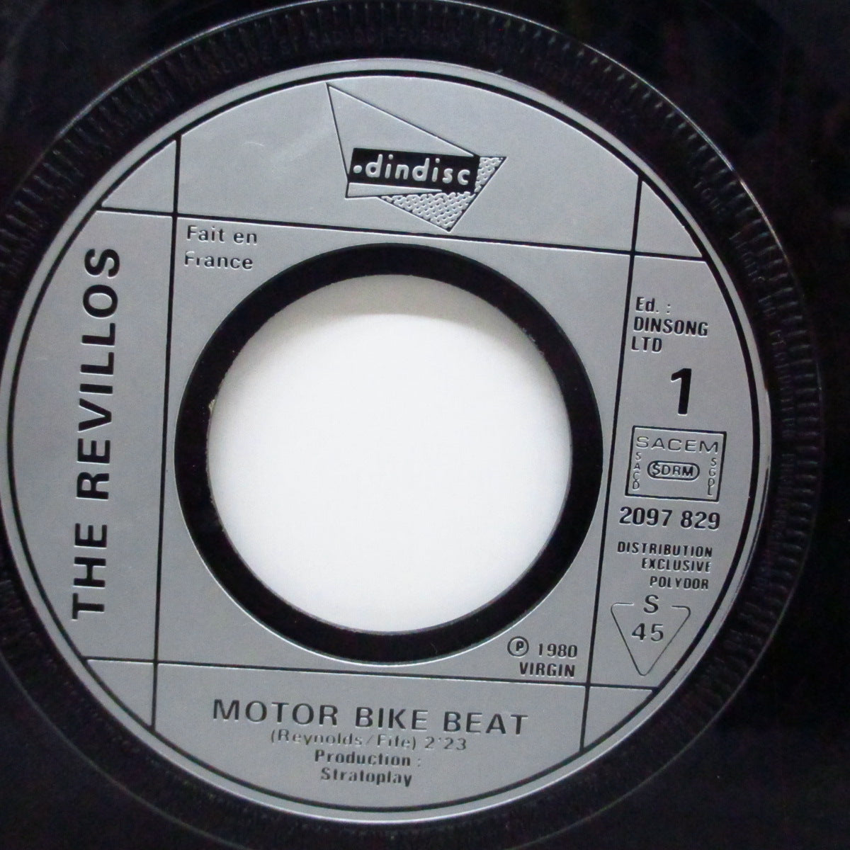 REVILLOS, THE (ザ ・レヴィロス) - Motor Bike Beat (France オリジナル 7"+光沢ソフト紙ジャケ)