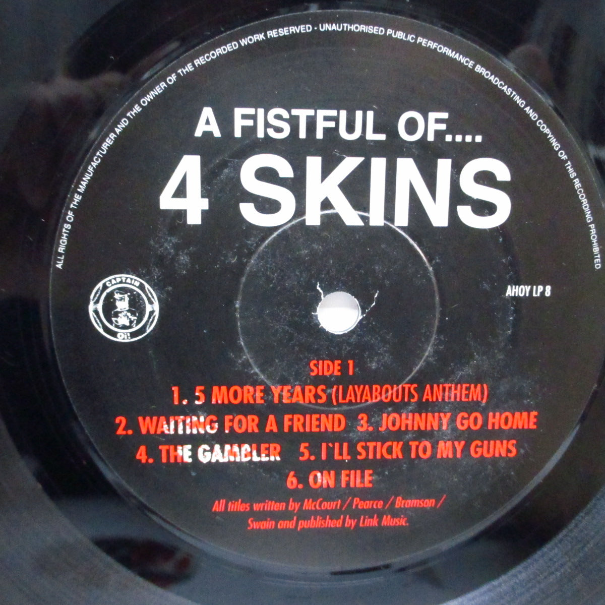 4 SKINS, THE (ザ・フォー・スキンズ) - A Fistful of...4 Skins (UK '97 再発 LP+インサート/AHOY LP 8) '83年セカンド!