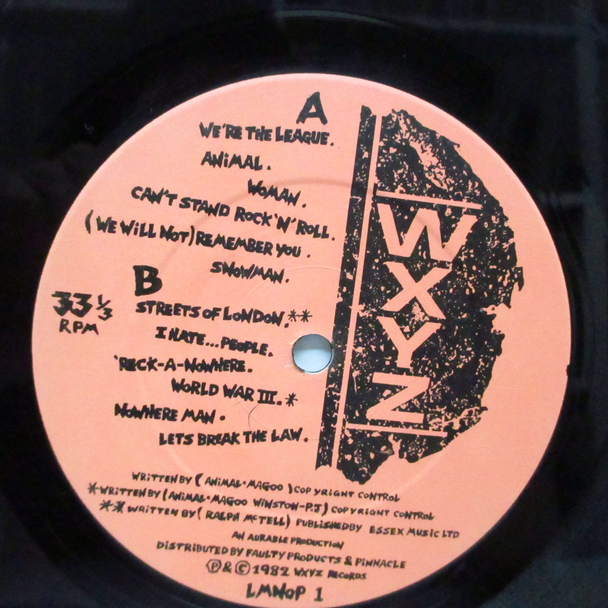 ANTI-NOWHERE LEAGUE (アンチ‐ノーウェア・リーグ) - We Are...The League (UK '82 再発「歌詞修正」LP) '82年ファースト!