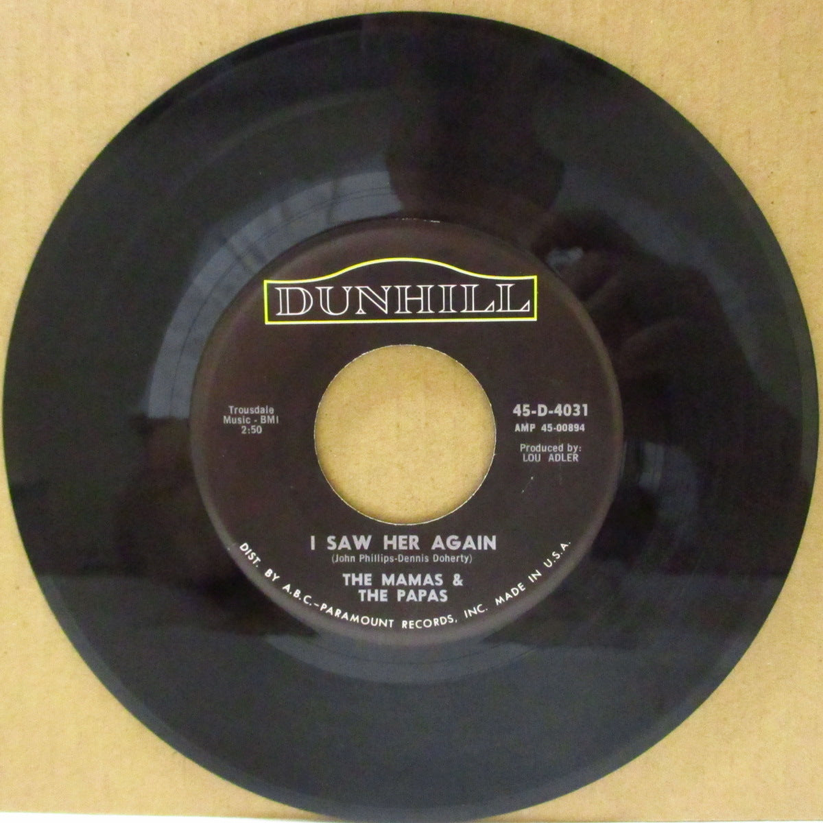MAMAS & THE PAPAS, THE (ザ・ママス & ザ・パパス) - I Saw Her Again / Even If I Could (US '66 オリジナル 7")美メロ・ソフトロック名曲