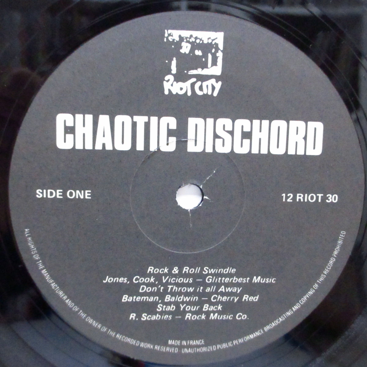 CHAOTIC DISCHORD (カオティック・ディスコード) - Don't Throw It All Away (UK オリジナル 8曲入り12"/両面コーティングジャケ) 近年稀な美品 !