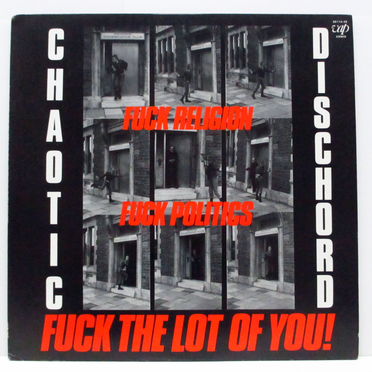 CHAOTIC DISCHORD (カオティック・ディスコード) - 失望 : Fuck Religion Fuck Politics Fuck The Lot Of You! (Japan '84 セカンドプレス LP/帯欠)'83年ファースト!