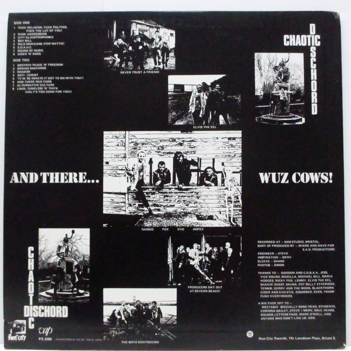CHAOTIC DISCHORD (カオティック・ディスコード) - 失望 : Fuck Religion Fuck Politics Fuck The Lot Of You! (Japan '84 セカンドプレス LP/帯欠)'83年ファースト!