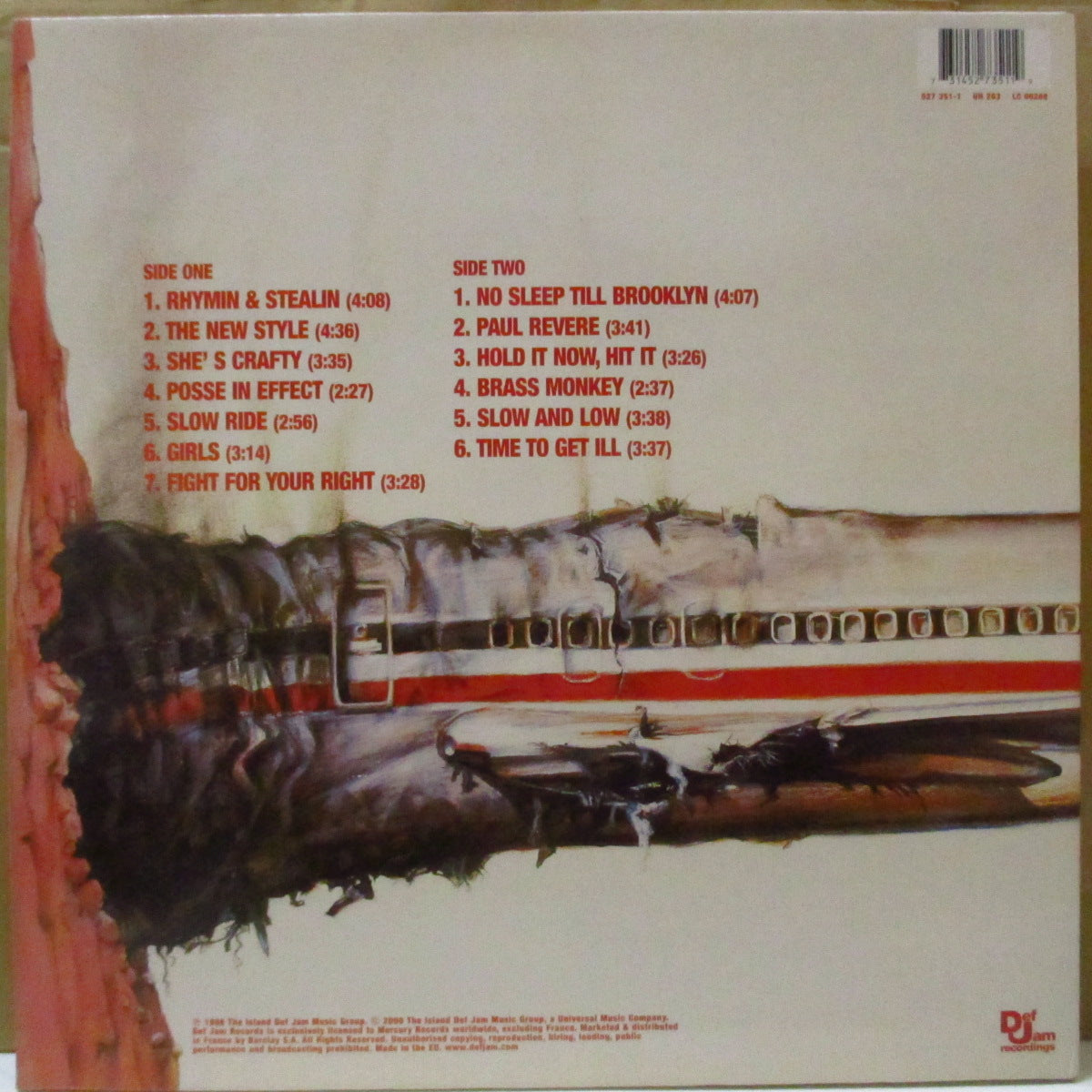 BEASTIE BOYS (ビースティ・ボーイズ) - Licensed To Ill (EU '00 限定リマスター再発 LP+固紙インナー/光沢見開きジャケ) '86年1stアルバム