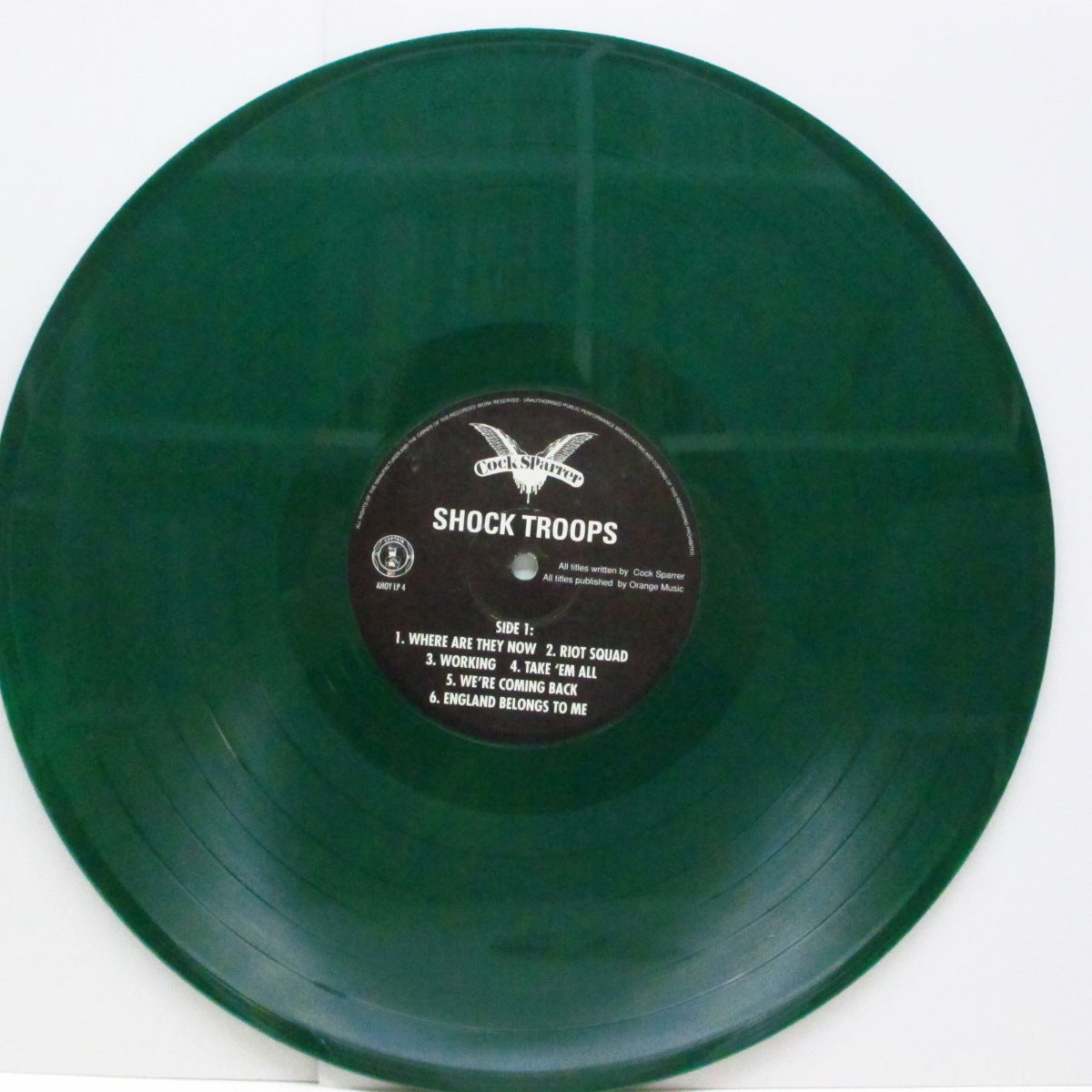 COCK SPARRER (コック・スパラー) - Shock Troops (UK '96 限定再発「グリーンヴァイナル」LP+インサート2枚/AHOY LP 4)