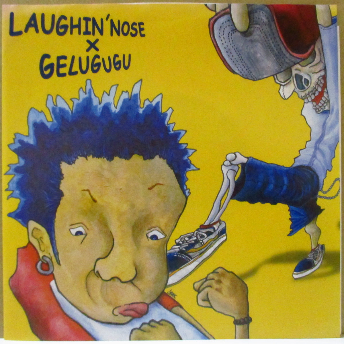 LAUGHIN’ NOSE / GELUGUGU (ラフィン・ノーズ / ゲルググ) - Split (Japan '01 オリジナル・スプリット 7インチ/光沢ソフト紙ジャケ)
