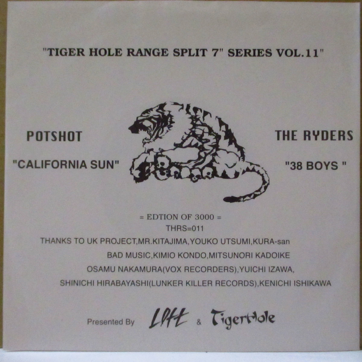 POTSHOT / THE RYDERS (ポットショット / ザ・ライダーズ) - Split (Japan '99 オリジナル 7インチ/光沢ソフト紙ジャケ)