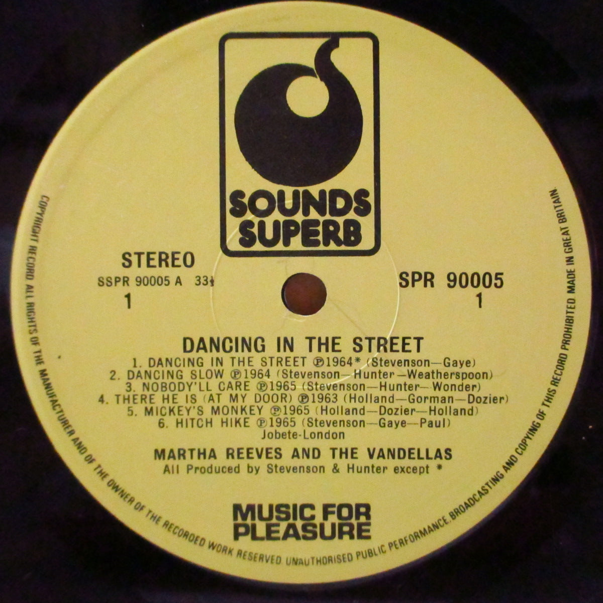 MARTHA & THE VANDELLAS (マーサ&ヴァンデラス) - Dancing In The Street (UK '73 オリジナル・ステレオ LP/面コーティング・ジャケ /SPR-90005) UK独自企画コンピ!