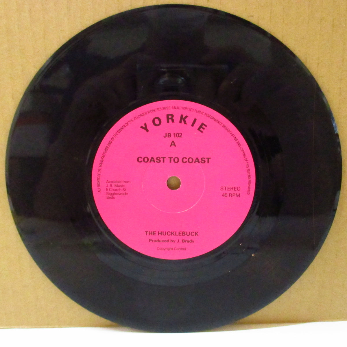 COAST TO COAST (コースト・トゥ・コースト) - The Hucklebuck (UK 初回Yorkie社オリジナル 7インチ)