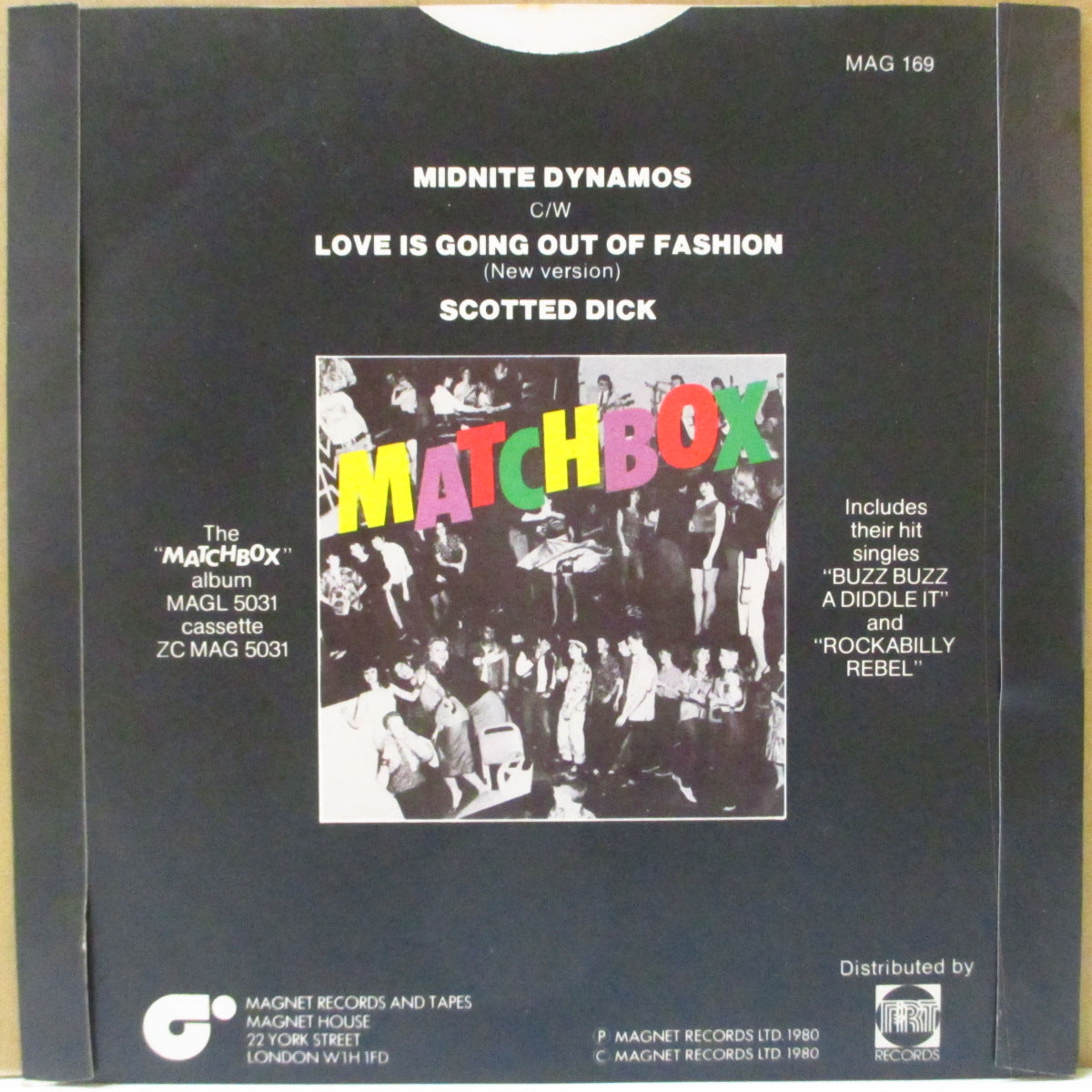 MATCHBOX (マッチボックス) - Midnite Dynamos (UK オリジナル 7インチ+ざら紙固ジャケ)